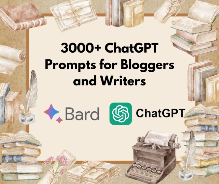 3000+ ChatGPT Prompts for Bloggers, Writers and SEO Experts