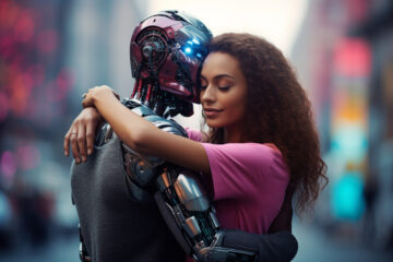 mattpogla_Colorful_AI_robot_hugging_a_woman_8fcef6b1-7aac-4779-9abb-537d30e656f4