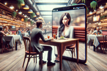 man on date with an ai lady
