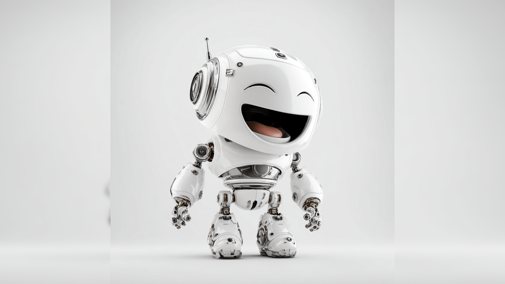 A robot in a fit of laughter 