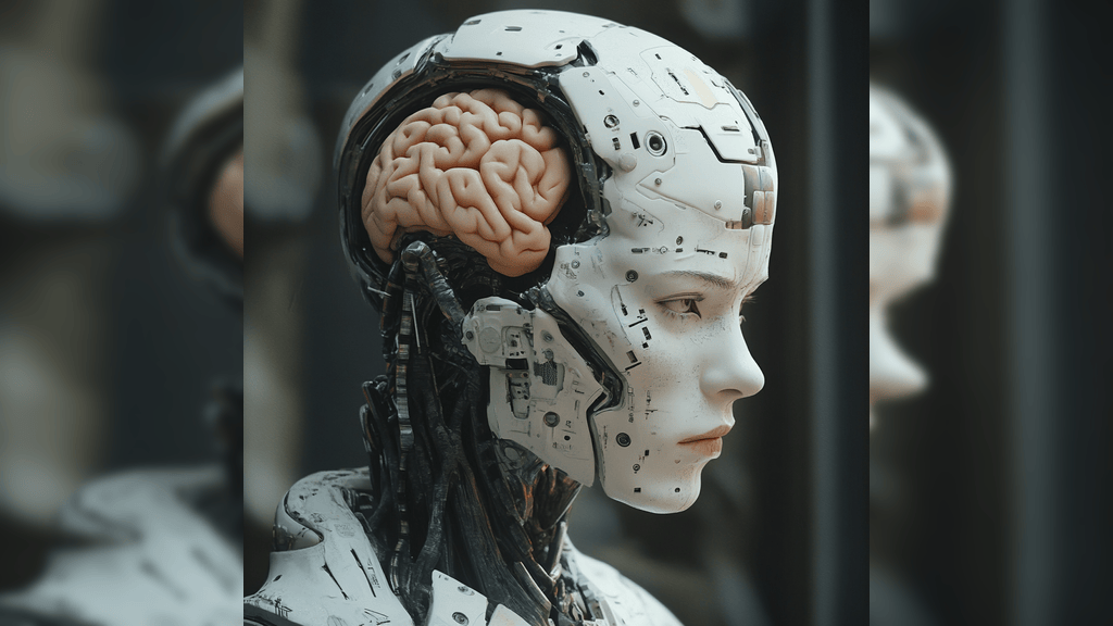 A robot with a human brain 