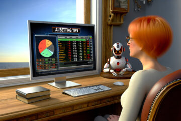 Realistic image that represents: AI Betting Tips