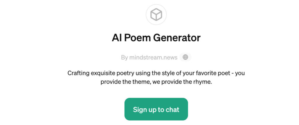 AI poem generator