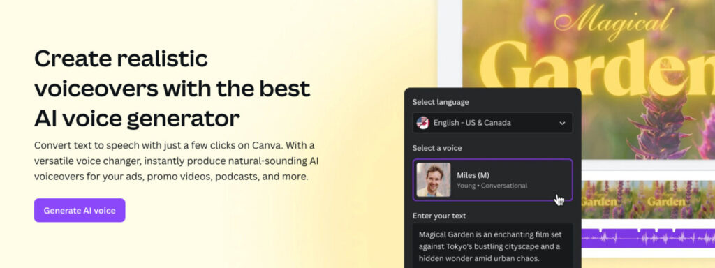 canva ai voice generator