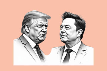 An image of Elon Musk and Donald Trump, signifying that Trump could appoint an AI Czar