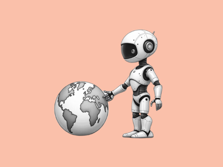 A robot touching the earth (ChatGPT’s AI Search Engine Now Available to Everyone)