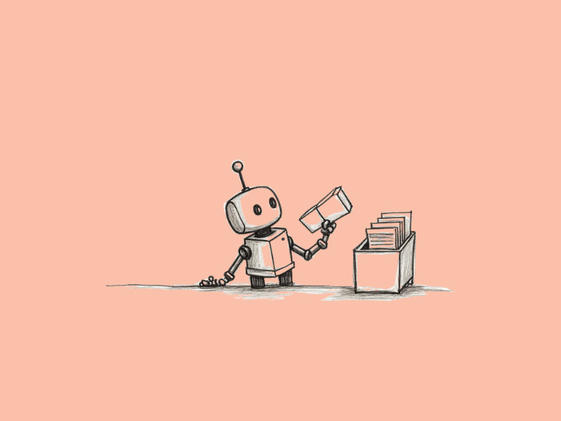 A robot going through files (Perplexity Acquires Carbon to Gain Access Users’ Personal Files)