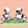 Two robots gambling (AI in Gambling)