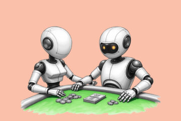 Two robots gambling (AI in Gambling)