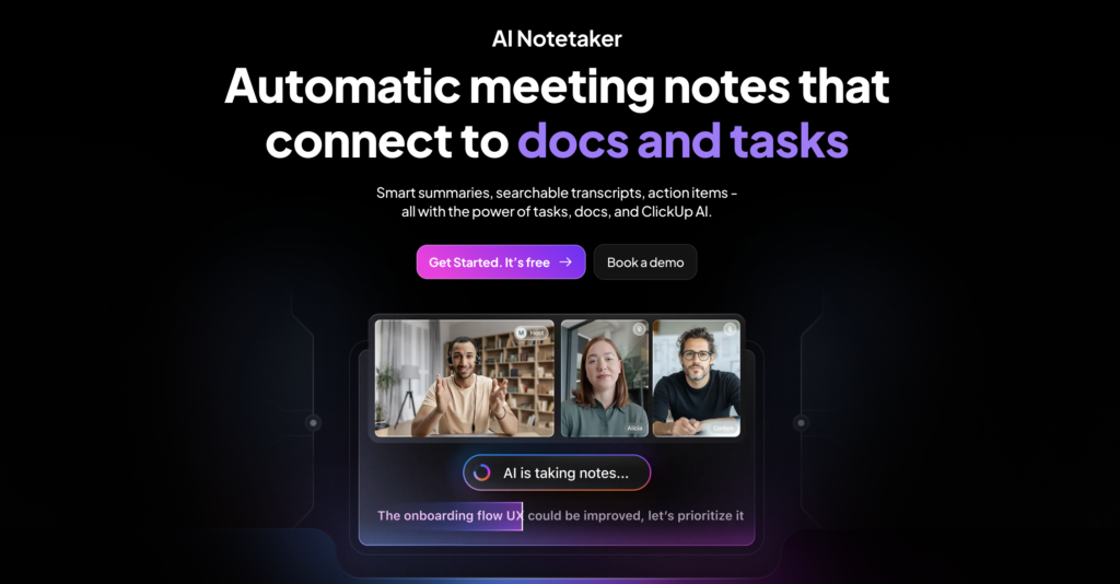 best ai note taking app click up