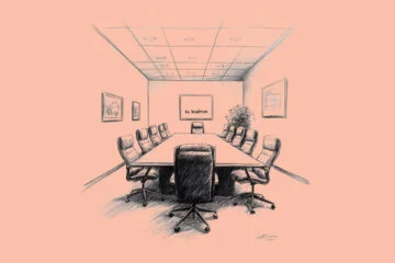 A boardroom (Sam Altman Speaks on OpenAI’s Messy Power Tussle)