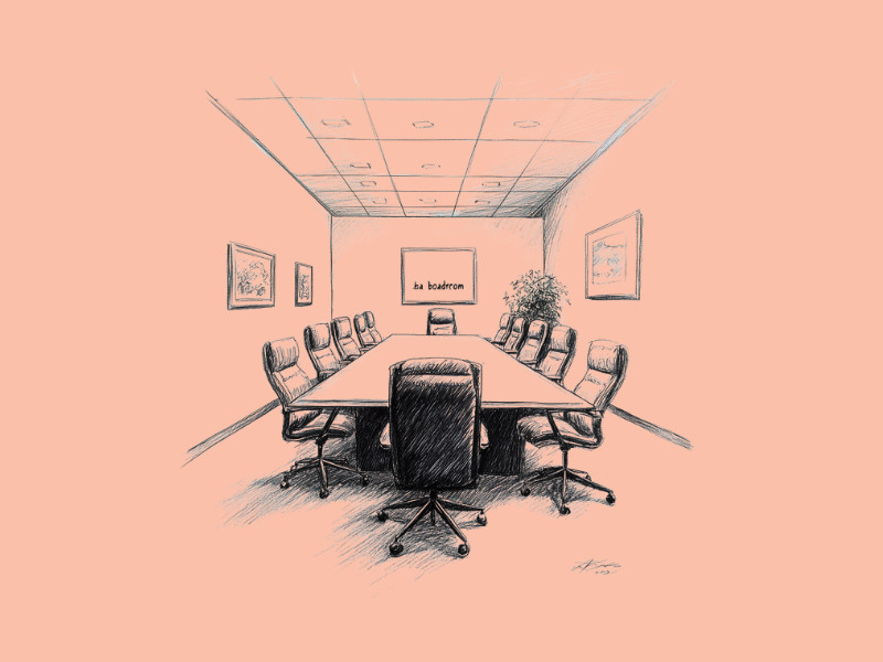 A boardroom (Sam Altman Speaks on OpenAI’s Messy Power Tussle)