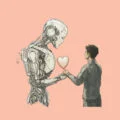 A man giving a robot a heart (You Can Now Give ChatGPT a Personality)