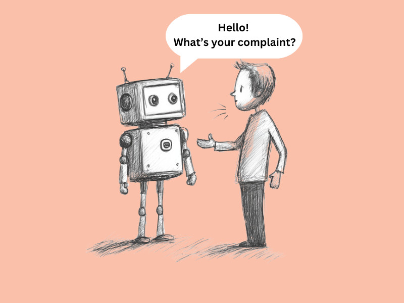 A robot attending to a customer (AI in Customer Service)