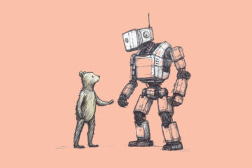 A robot and a bear (LG Bets Big on Robots by Acquiring a Majority Stake in Bear Robotics)