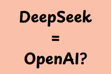 The text "DeepSeek = OpenAI" (DeepSeek Could Be the New OpenAI)