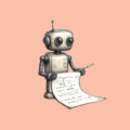 A robot writing on a long sheet of paper (Moonbeam AI Review: The Best Writing Tool There Is?)