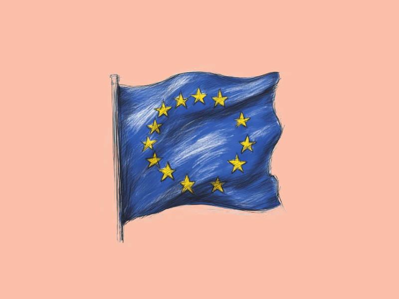 The European Union flag (European AI Startups Secure $8 Billion in 2024)