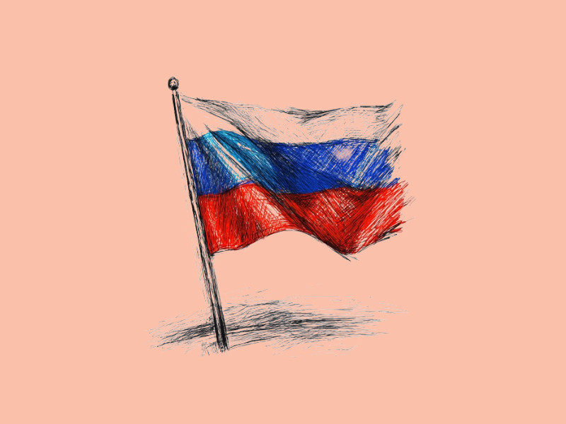 The Russian flag (Fake Audio of Donald Trump Jr. Supporting Russia Over Ukraine Goes Viral)