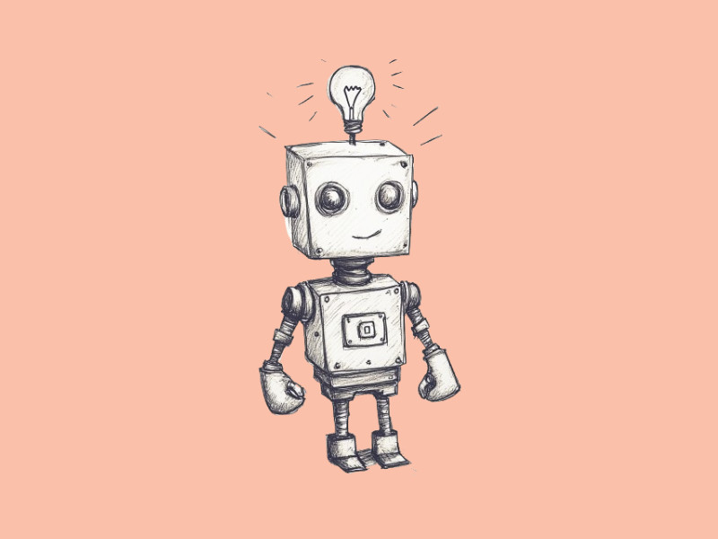 A robot with a lightbulb above its head (Alibaba Releases New Qwen3 Models)