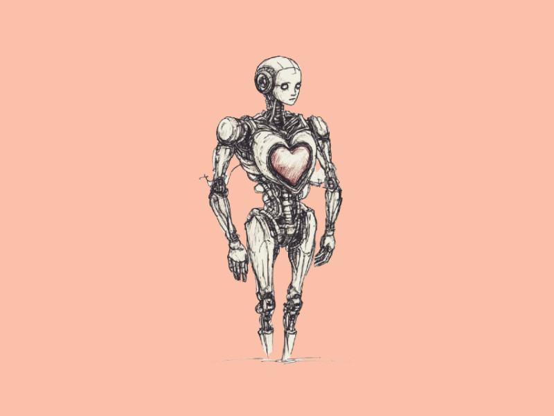 A robot with a human heart (AI Humanizer)