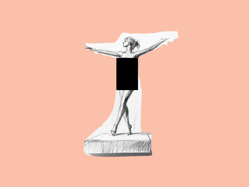 A woman with censored parts (Undress AI)