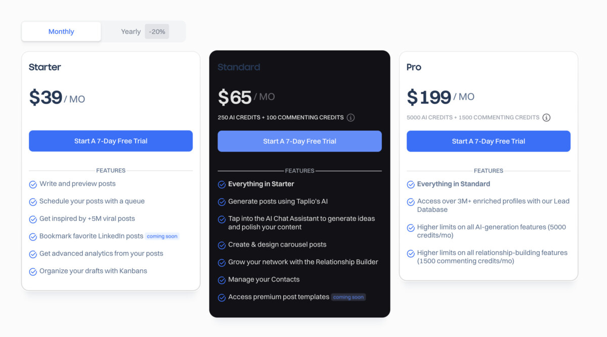 pricing