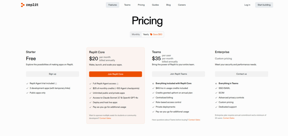 Replit Pricing