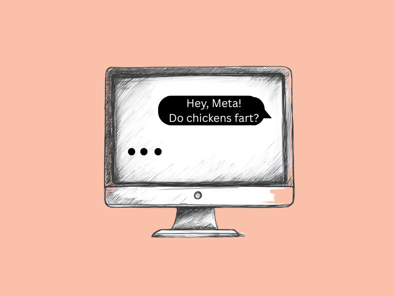 An AI-generated image of a chat with Meta AI