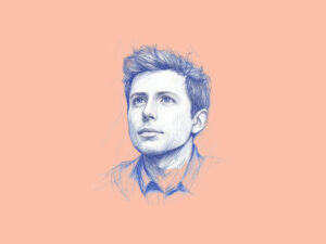 An AI-generated image of Sam Altman, CEO of OpenAI.