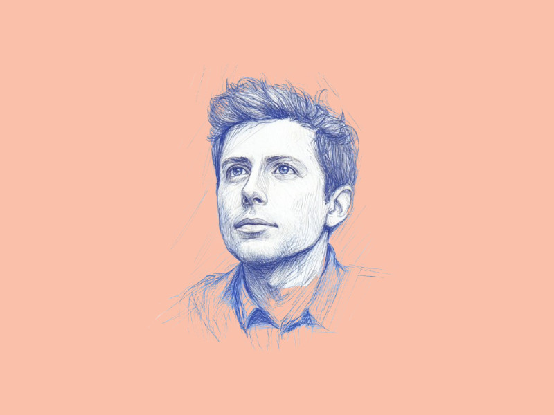 An AI-generated image of Sam Altman, CEO of OpenAI.
