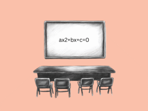 A math equation on a classroom board (OpenAI)