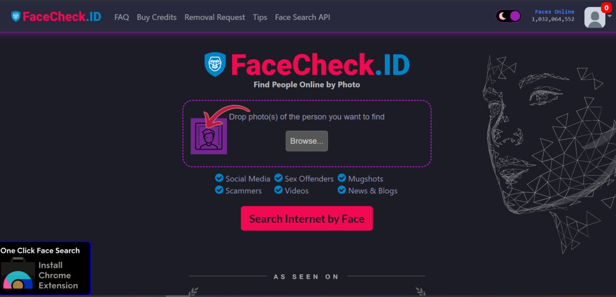 FaceCheck ID Homepage