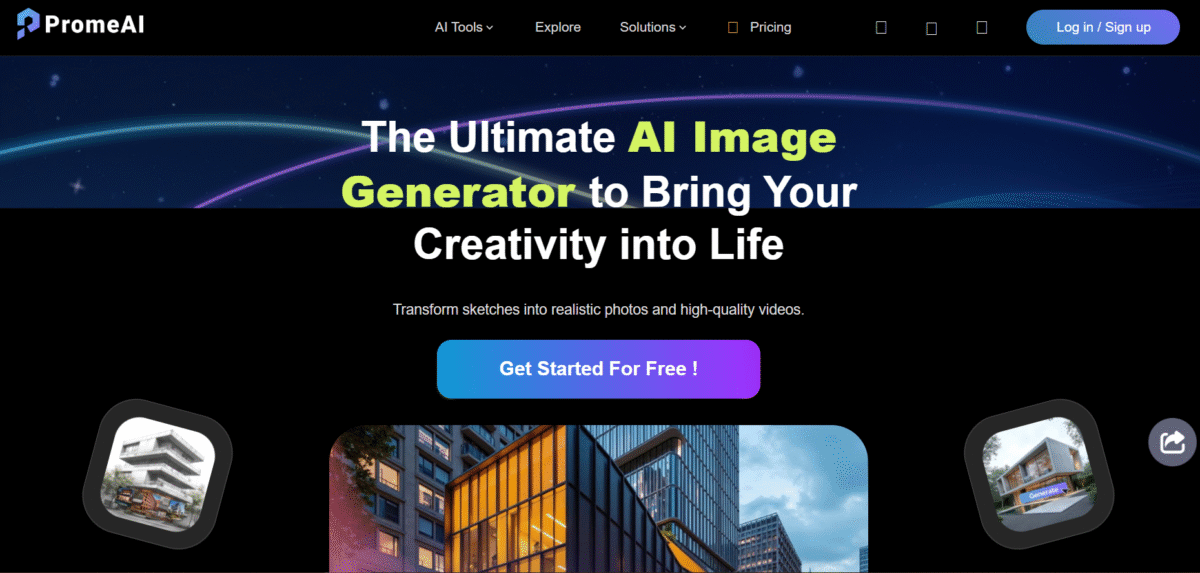 PromeAI homepage