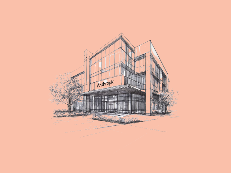 AN AI-generated image of the Anthropic office building