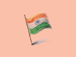 The flag of India