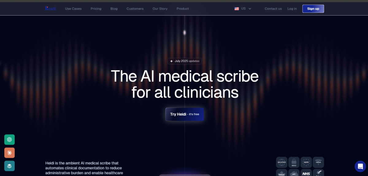 Heidi Health Homepage