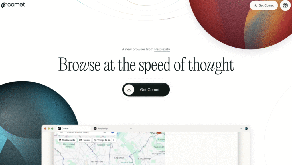 comet top ai browsers
