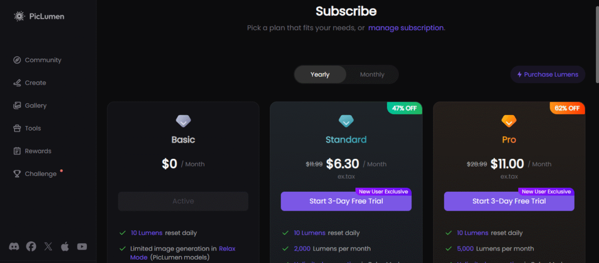 piclumen pricing