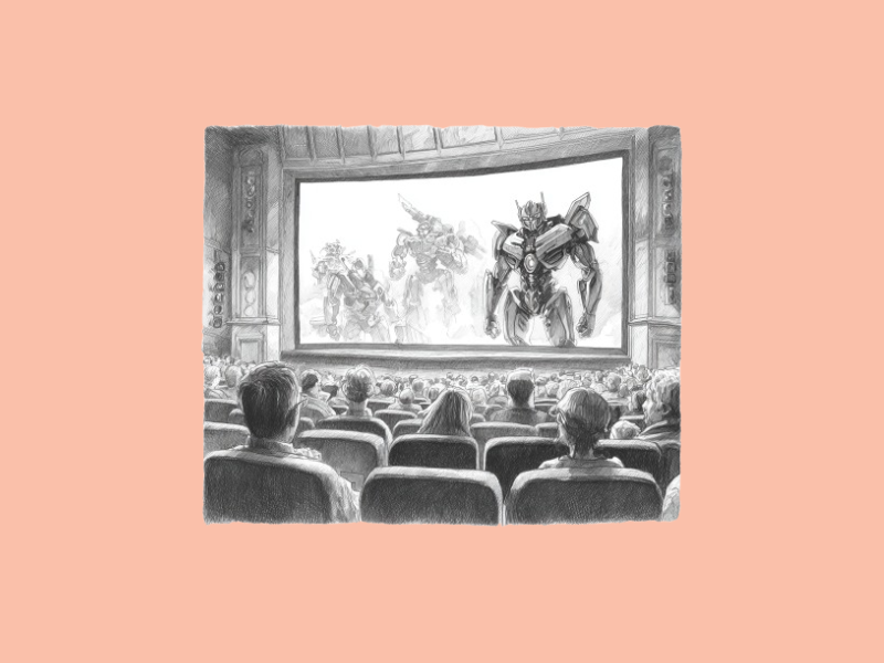 An AI movie shown in a cinema