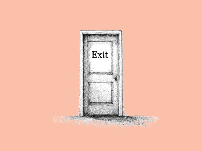 An exit door