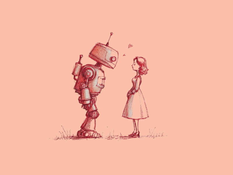 A robot and a teen girl in love