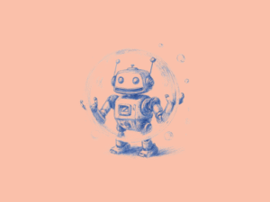 A robot in a bubble