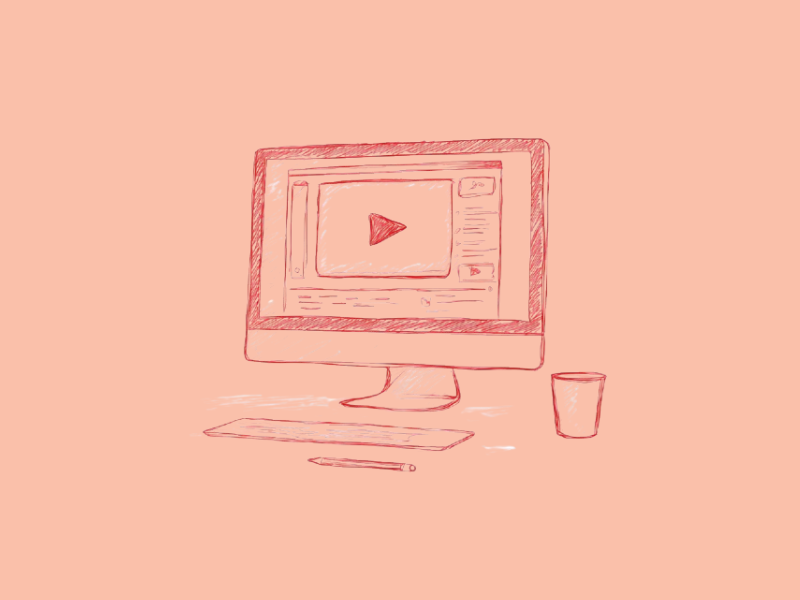 A video thumbnail on a computer screen