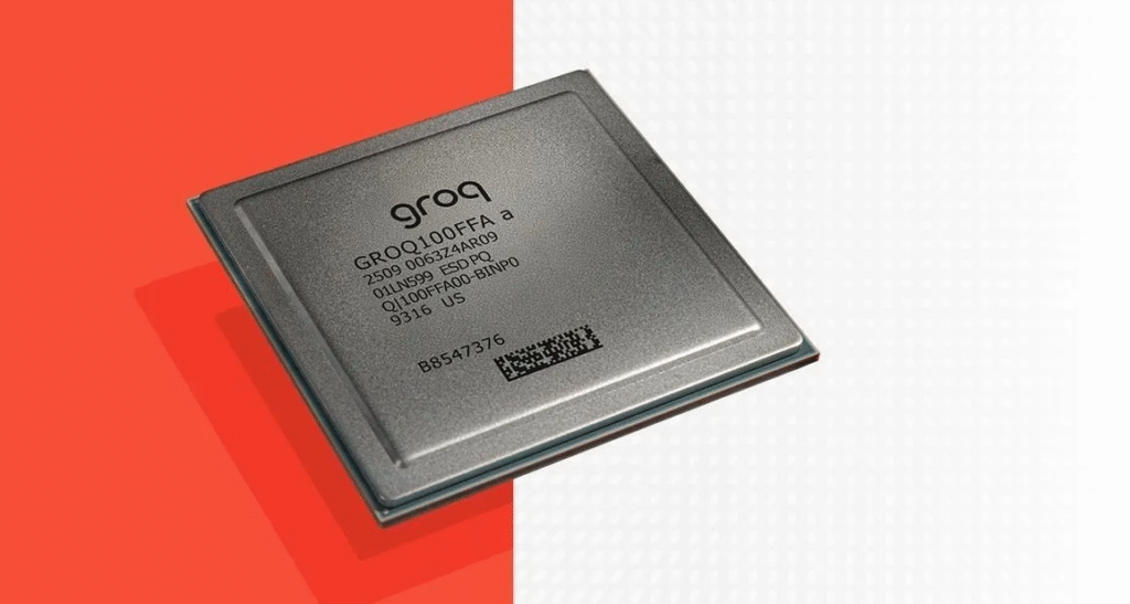 
A Groq AI chip
