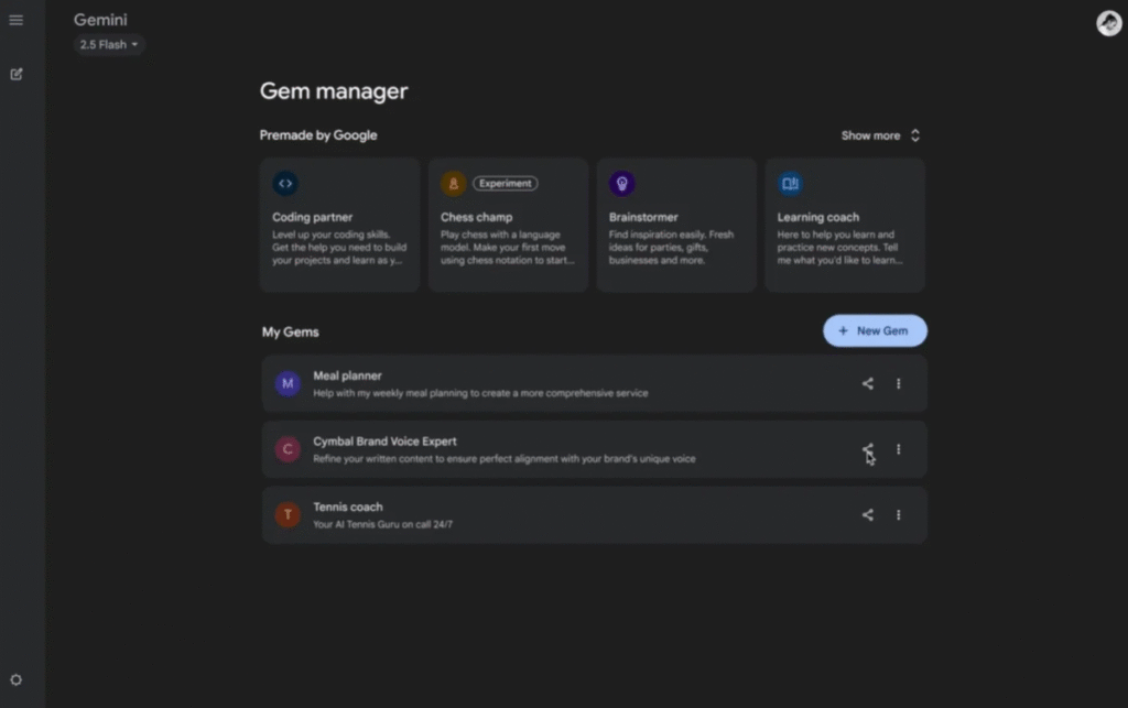 Google Gem Manager