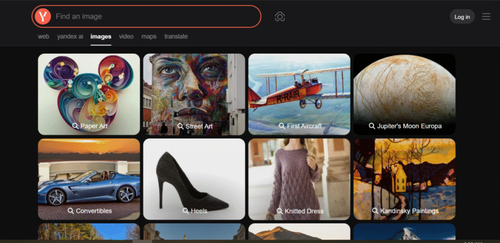 Yandex Images, an alternative to Facecheck ID