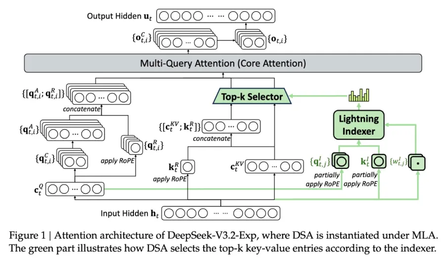DeepSeek's sparse attention mechanism 