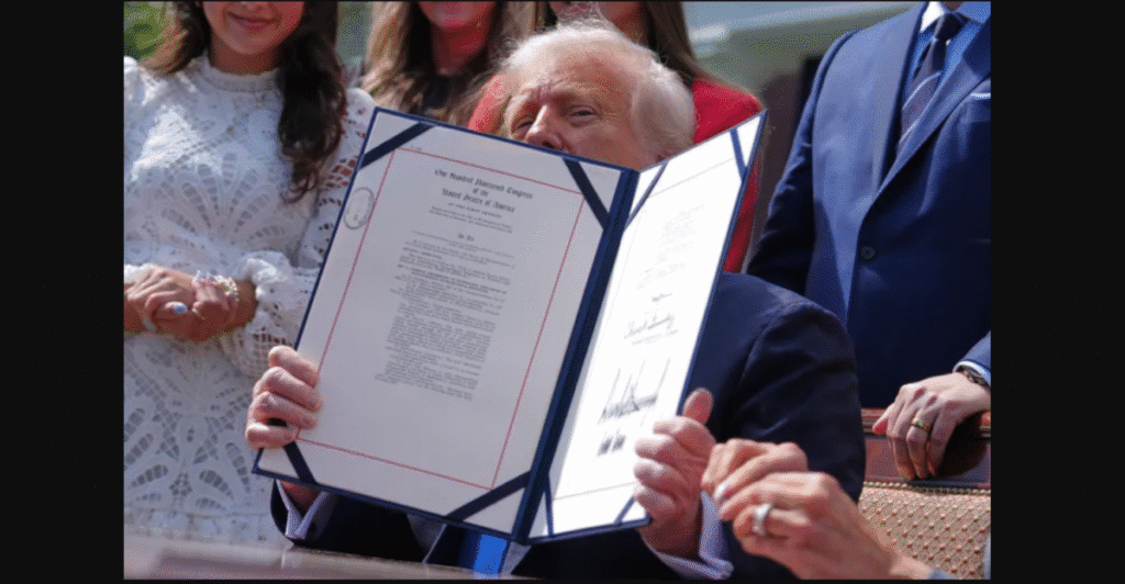President Donald Trump signs the “Take it down” bill into law to prevent the spread of NSFW explicit content and revenge porn. 