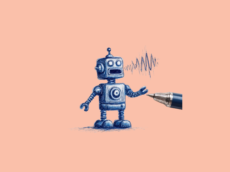 A robot and sound waves